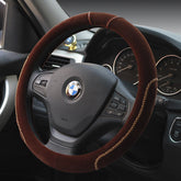 Car plush steering wheel cover